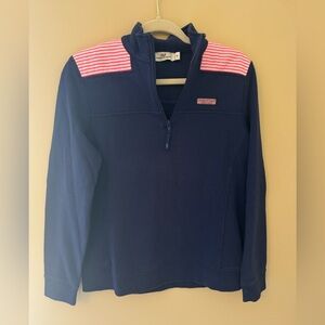 Vineyard Vines Navy and Pink Sweatshirt
